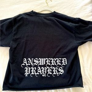 Size Medium “Answered Prayers” Cropped Tee